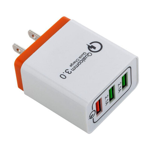 QC 3.0 USB wall charger 3-port fast charging 2