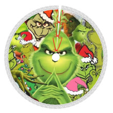 Grin-Ch Christmas Tree Skirt 48 Inch Rustic Holiday Decor