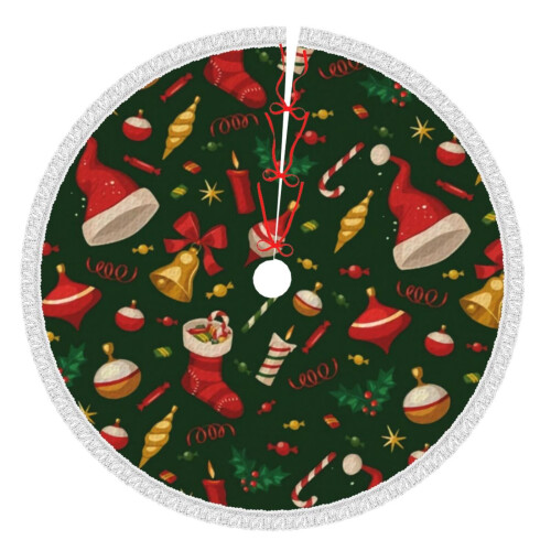 Christmas Tree Skirt 36 Inch Rustic Holiday Decor