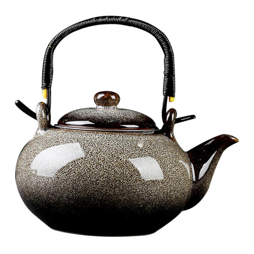 Ceramic Teapot 750ml Grey for Home Camping Tea Making 2