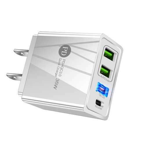 FreedomTech USB wall charger QC 3.0 4-port 1