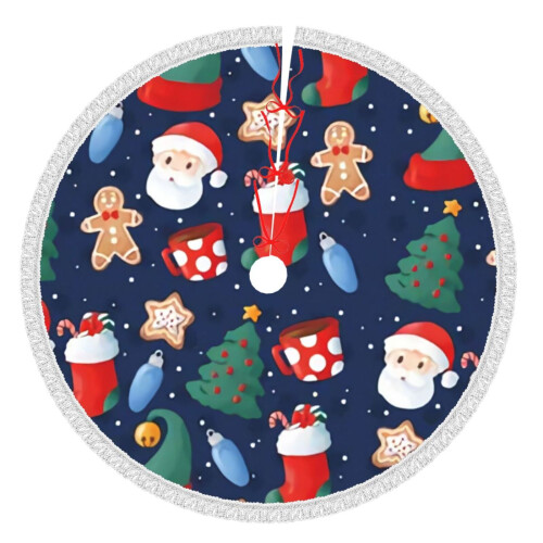 Christmas Tree Skirt 48 Inch Rustic Holiday Decor