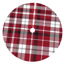 Christmas Tree Skirt Plaid 48 Inch Thick Rustic Holiday