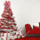 Christmas Tree Topper Bow Grey Silver Snowflake 33x13 Inch 2