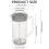 Pedty mixing pitcher 68 oz clear plastic with lid and 3