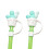 Pink Silicone Straw Lids Cartoon Design 2 pcs 2