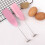 Battery-Powered Beverage Mixer Pink Kitchen Gadget 4