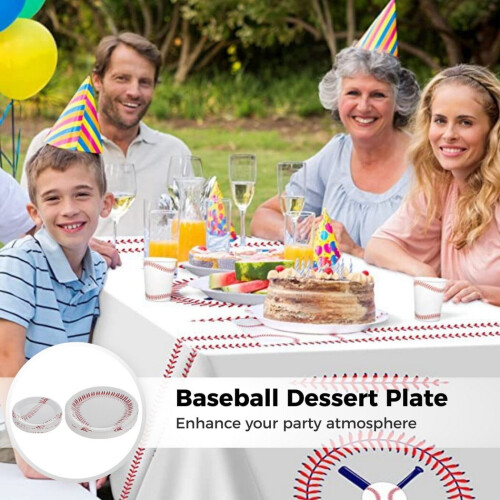 Baseball Paper Plates 7" and 9" 72 pcs 1