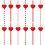 Valentine's Day red heart paper decorations 24 pcs 7