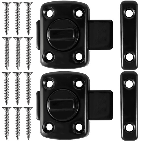 Rotary Bolt Latch Zinc Alloy 2 pcs 180 Switch 2
