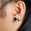 Stainless Steel Ear Tunnels 2PCS Black 12mm 5