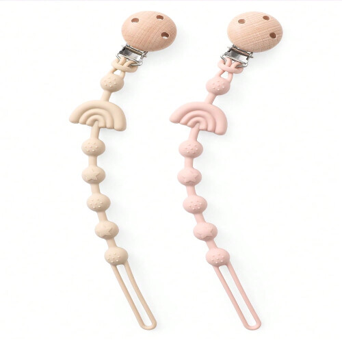 LOVEVER silicone pacifier clips for babies 2 pcs 1