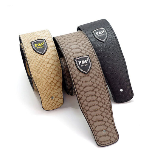 Leather Guitar Strap Adjustable for Acoustic and Electric 2