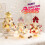 Pink Flocked Desktop Christmas Tree Ornament Set 2