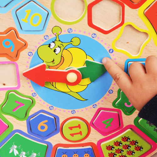 LNKOO wooden learning clock for toddlers 3+ 1