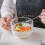 Glass soup bowl with handle 350ml 6