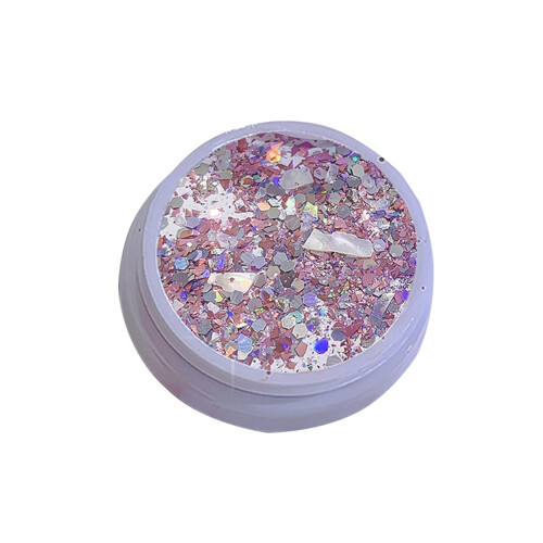 Pink nail art sequins box, irregular reflective, 1 set 1