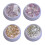 Pink nail art sequins box, irregular reflective, 1 set 5