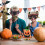 Halloween candy bags pumpkin pattern drawstring reusable 5
