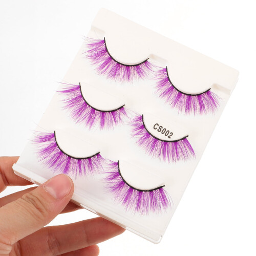 PeggyDoll 3D false eyelashes multi-color 3 pairs 2