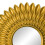 European style round wall mirror gold flower shape 7
