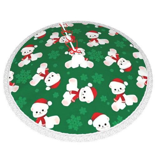 Christmas Tree Skirt 48 Inch Rustic Holiday Decor 2