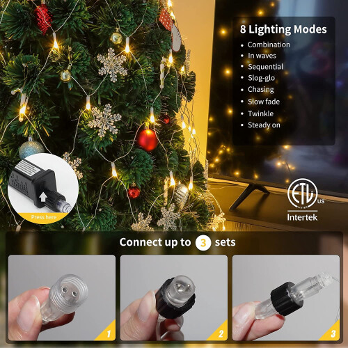 MAMOWEAR LED Christmas net light 5 ft 2
