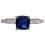 Pink Rhinestone Thin Square Wedding Ring for Women 2