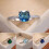 Pink rhinestone thin wedding ring square cubic zirconia 3