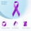Purple Awareness Ribbon Pins Lapel 100PCS 3