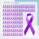 Purple Awareness Ribbon Pins Lapel 100PCS 5