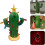Prelit Cactus Christmas Tree Resin Ceramic 6.7 Inch 3