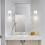 Light Brushed Brass Wall Sconce Set of 2 3