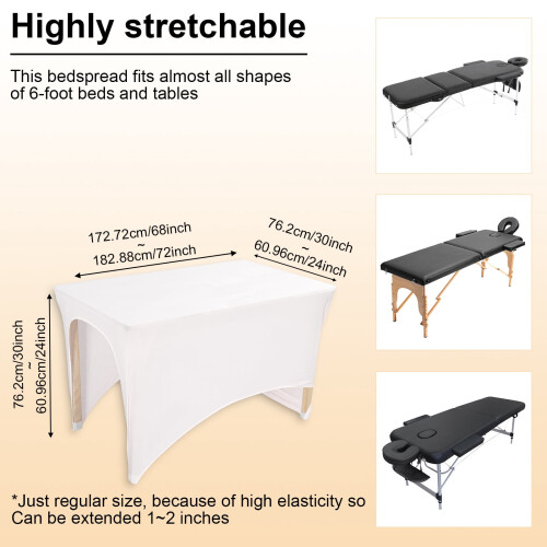Pcapzz lash bed cover white stretchy fitted 6 ft 1