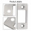 Deadbolt Strike Plate Large Hole Narrow Edge 1 Piece Silver 6