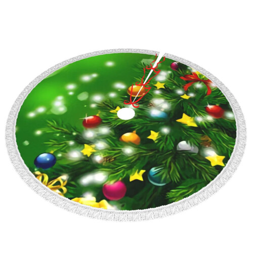 Christmas Tree Skirt 36 Inch Rustic Holiday Decor 1