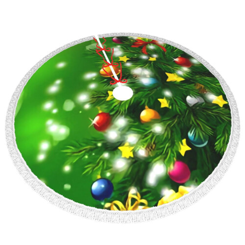 Christmas Tree Skirt 36 Inch Rustic Holiday Decor 2