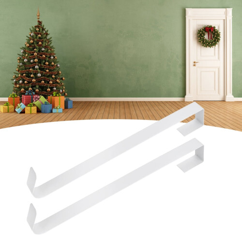 Wreath Hanger for Front Door 15 Inch 2 Pack White 1