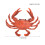 Realistic Crab Toy Red Plastic Ocean Animal Bath Play 2