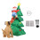 Inflatable Lighted Christmas Tree with Santa and Dog 6ft 3