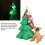 Inflatable Lighted Christmas Tree with Santa and Dog 6ft 6