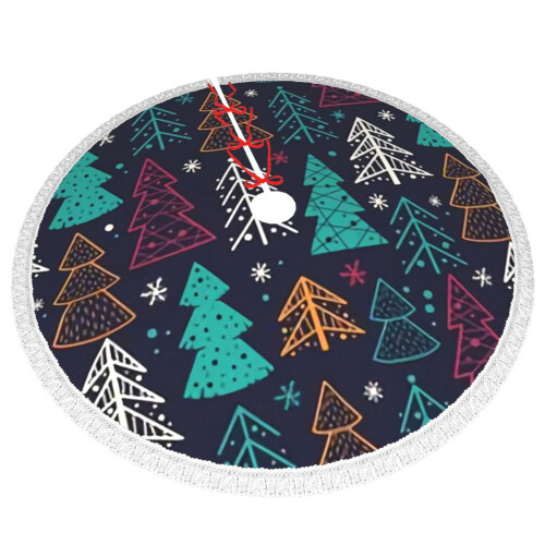 Christmas Tree Skirt 48 Inch Rustic Holiday Decor 2