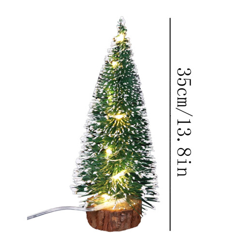 Green cedar LED glow needle Christmas tree tabletop 2
