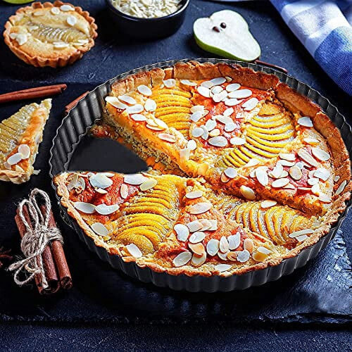 Non-Stick Tart Pan with Removable Bottom 11 Inch 1