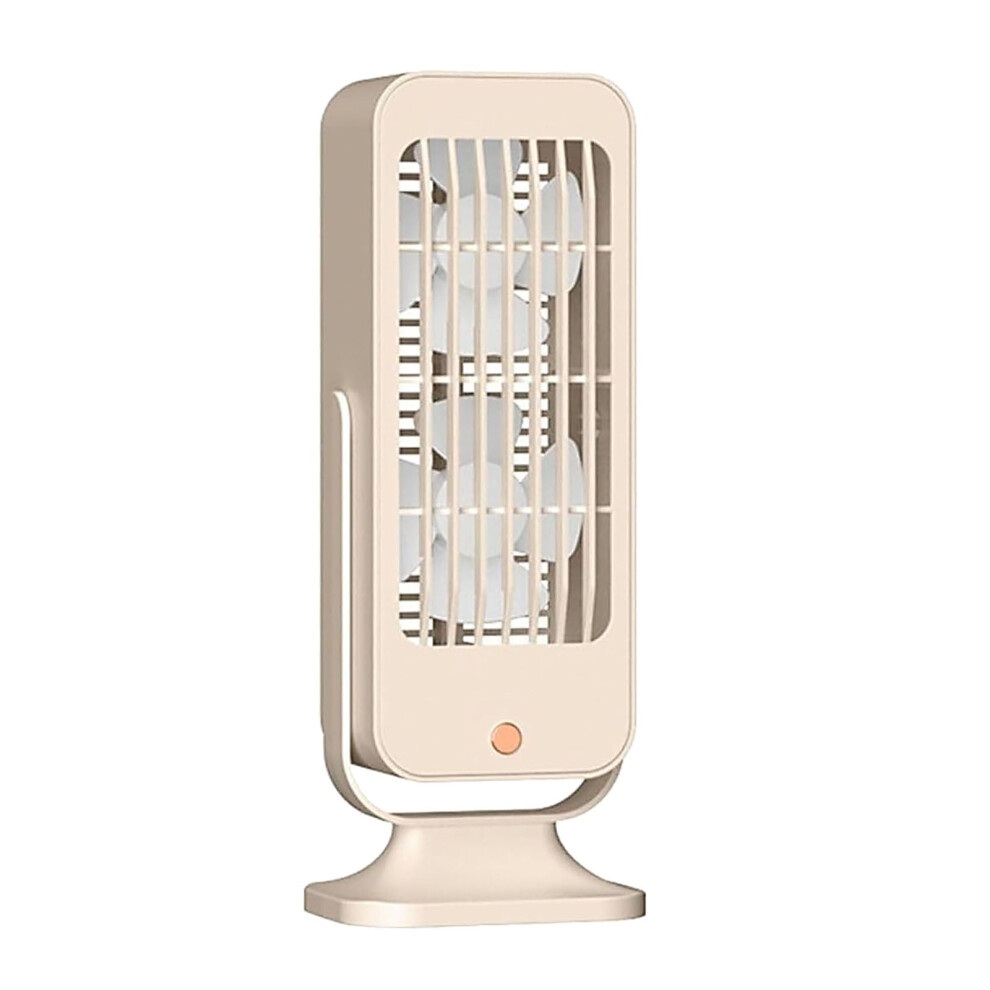 Desktop Fan Double Usb 360 Rotation 3 Speeds White 946140825847