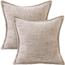 Kissenbezüge für Deko-Kissen, Set 2 Stück, 45x45 cm, Braun — dekokissen 45x45, kissenbezüge set braun