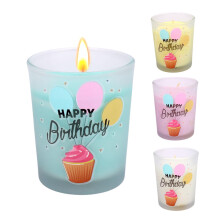 Vela Aromática en Cristal Fresia Aromaterapia Regalo Estética 150g — velas decorativas hogar, ambientador natural casa