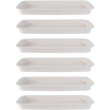 Untersetzer für Kunststoff-Blumentöpfe Rechteckig 33x14cm Set 6 Stück Schwarz — untersetzer blumentopf