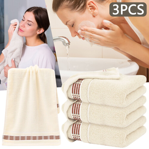 Pedty Thick Pool Towel Set Beige 3 pcs 3474 cm 1