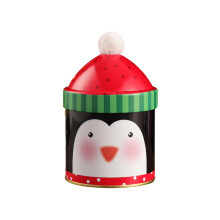 Christmas storage box snowman candy tin 1 piece